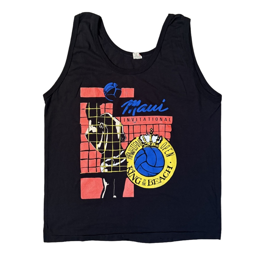 Vintage Maui Invitational Graphic Tank Top Black XL